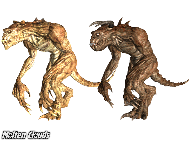 Коготь смерти детёныш и молодой (Baby deathclaw and young) Коготь смерти детёныш и молодой (Baby deathclaw and young)